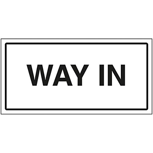 Vsafety Way In Sign – 300 X 150 Mm – Vinile Autoadesivo