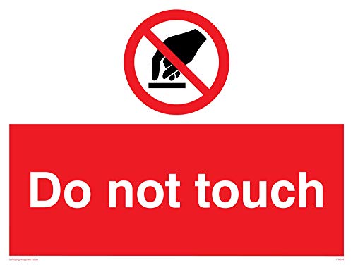 Viking Segni Pa644-A3L-Ac "Do Not Touch" Sign, Composito Di Alluminio, 300 Mm Altezza X 400 Mm Larghezza