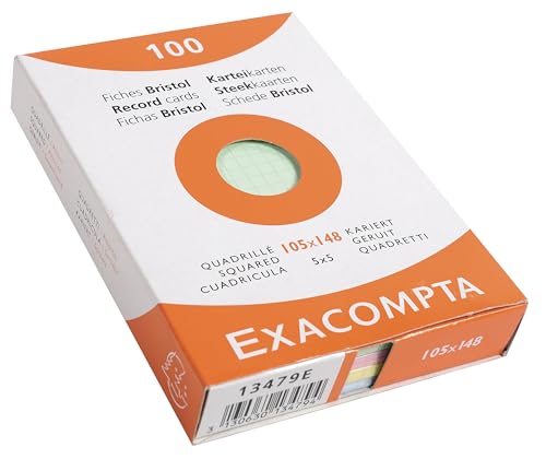 Exacompta 13479E Cartoncini Bristol, 10X14 Cm, Multicolore