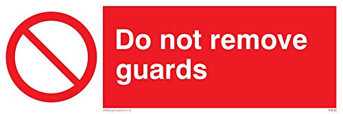 Viking Segni Pm36-L62-Ac "Do Not Remove Guardia" Sign, Composito Di Alluminio, 200 Mm Altezza X 600 Mm Larghezza