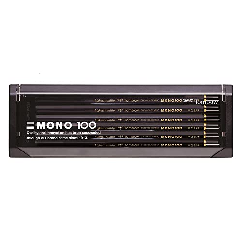 Tombow Bleistift Mono 100, Sechseckig, Härtegrad: 2B