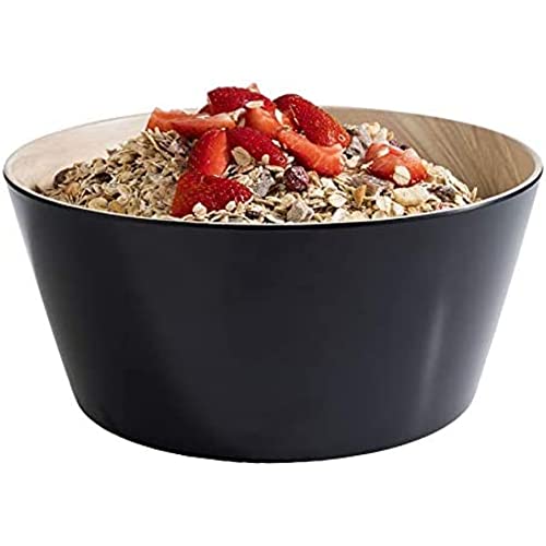 Aps Schale Frida, Ciotola, Ciotola In Melamina, Ø 22 Cm, Altezza 10,5 Cm, Beige/Nero, Per 2,2 Litri Di Capacità