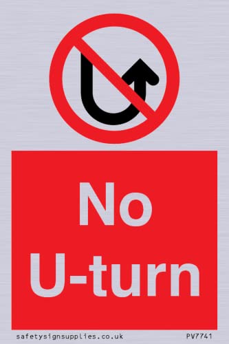 Cartello No U-Turn - 50X75Mm - A8P