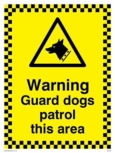 Viking Segni Wc508-A5P-V "Warning Guard Dogs Patrol Questo Campo" Sign, Vinile, 200 Mm Altezza X 150 Mm Larghezza