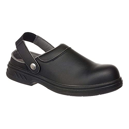 Portwest Fw82 Sandalo Di Sicurezza Sb Ae Wru Scarpe Da Lavoro, Unisex - Adulto, Src, Nero (Nero Bkgr), 35 Eu (2 Uk)