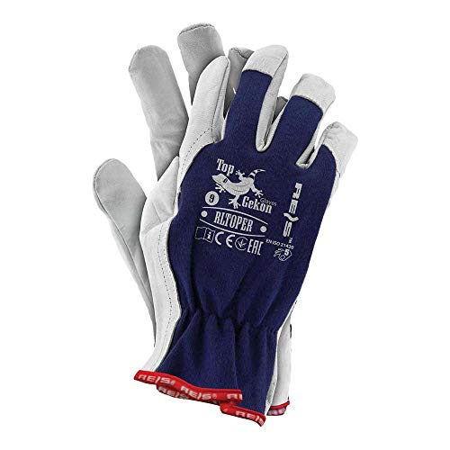 Reis Rltoper7 Topgekon - Guanti Protettivi Da Lavoro, Taglia 7, Colore: Blu Scuro/Bianco