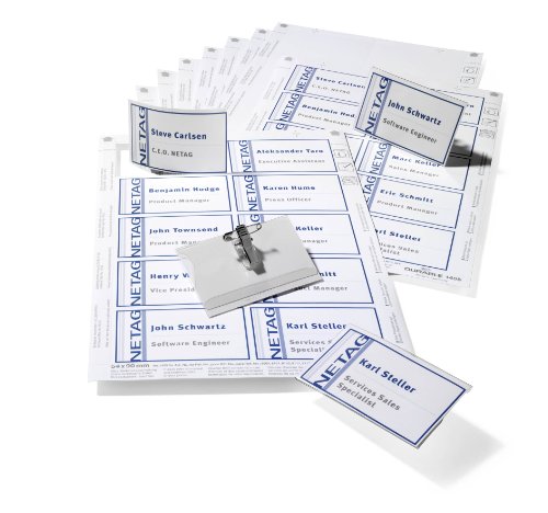 Durable 818200 Kit Portanome, Con Combi Clip, Personalizzabile, 54X90 Mm, Confezione Da 20 Pezzi