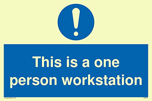 Viking Signs This Is A One Person Workstation Segnale Di Sicurezza
