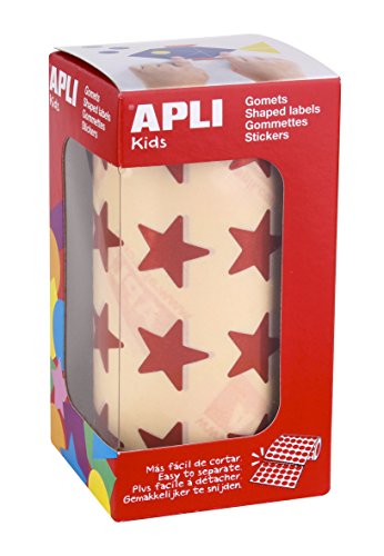 Apli Kids - Rotolo Di Gomets Stella Grande, Rosso Metallizzato