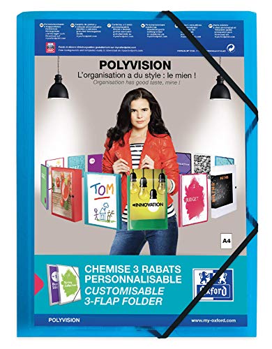 Elba 480034Bl - Cartellina Portadocumenti In Plastica Con Chiusura Elastica, In Polipropilene, Per Circa 300 Fogli, Confezione Da 12, Colore: Blu