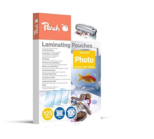 Peach Photo Laminating Pouches 106 X 156Mm, 125 Mic, S-Pp525-19, 100-Pack