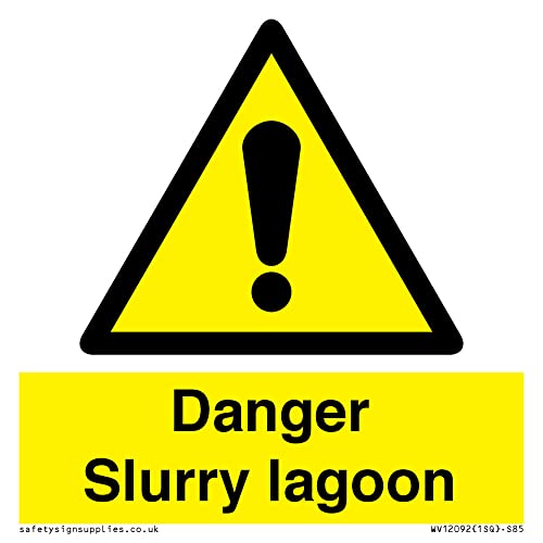 Danger Slurry Laguna Cartello - 85 X 85 Mm - S85