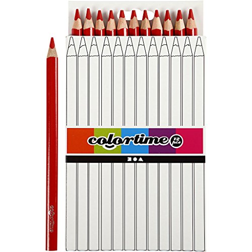 Pastelli Colortime, Miniera: 5 Mm, 12 Pezzi, Rosso