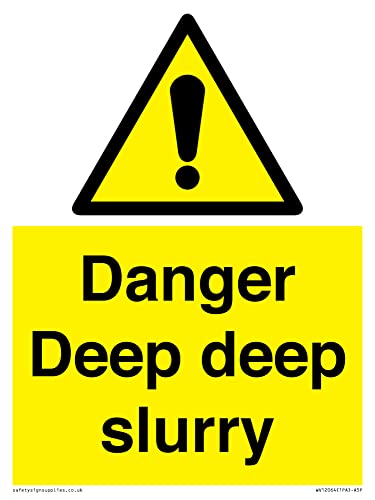 Danger Deep Slurry Sign - 150 X 200 Mm, Formato A5P