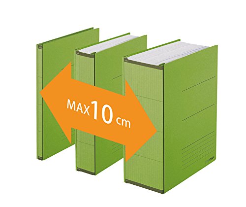 Plus Japan Zero Max Cartella Salvaspazio Larghezza Extra A4 Verde, Estendibile Fino A 10 Cm, Per 800 Fogli