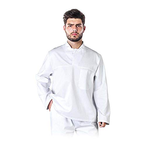 Leber&Hollman Lh-Food+Jwbs Cook/Food/Hcl - Camicetta Protettiva, Taglia Unica, Colore: Bianco