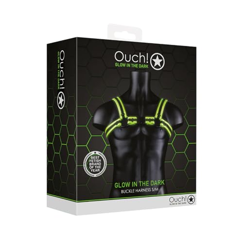 Bonded Leather Buckle Harness - Small/Medium - Glow In The Dark