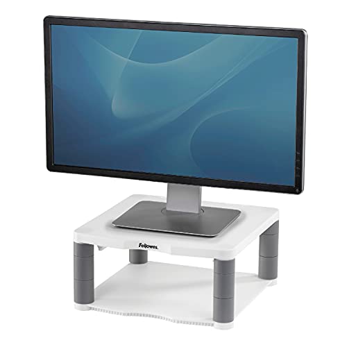 Fellowes 91717 Supporto Monitor Regolabile Platinum, Colore Platino