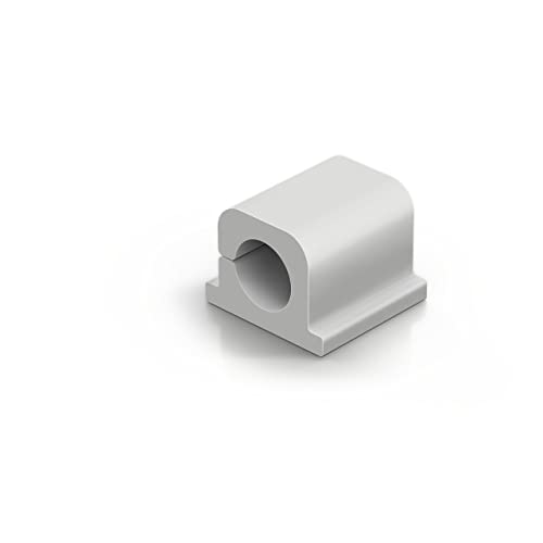 Durable 504210 - Cavoline Clip Pro 1, Clip Fermacavo Adesiva, Diametro 10 Mm, 20 X 21 X 16 Mm, Grigio