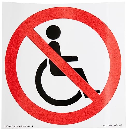 P914 Proibizione: Nessun Cartello Di Accesso Disabile - 100X100Mm - S10