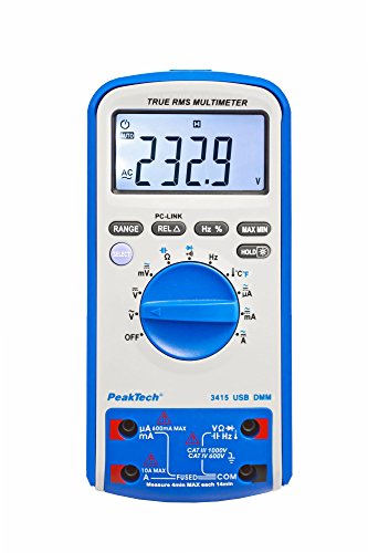 Peaktech P 3415 Multimetro Digitale 6000 Conteggi, 1000 V, 10 A Ac Dc Con Truerms