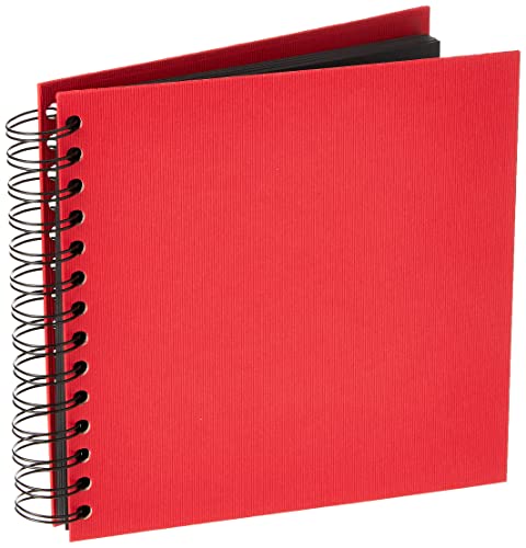 Rossler Soho - Album Per Fotografie Con Spirale, Dimensioni: 180 X 180 Mm, 30 Fogli Rosso