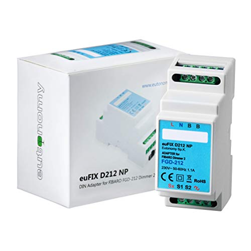 Eutonomy - Adattatore Eufix Per Guida Din Per Fascio Dimmer 2 Senza Pulsanti Eufix D212Np