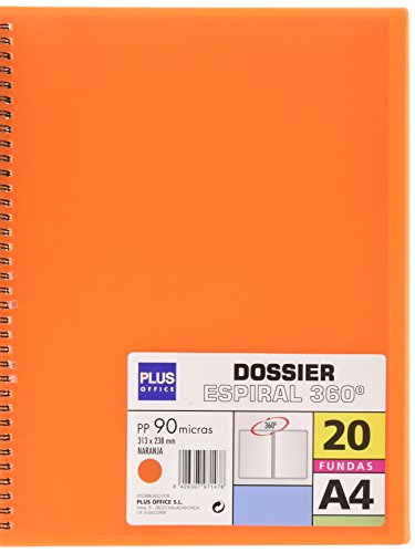 Office 13461-20 Plus-Or-Fascicolo A Cartella, 20 A, Colore: Arancione, 20 Pezzi