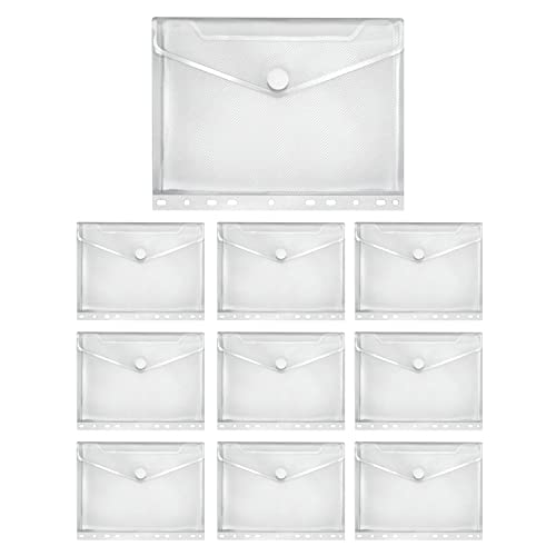 Veloflex A534210 - Busta Per Documenti Crystal, 10 Pezzi, Din A4, Busta Per Documenti Con Chiusura A Velcro, Pp, Trasparente
