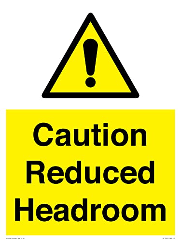 Cartello "Caution Reduced Headroom", 300 X 400 Mm, Formato A3P