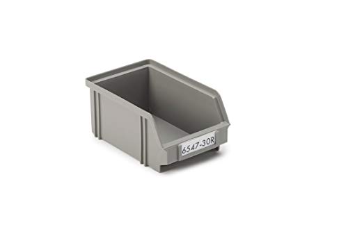 Kennoset 6547-30R - Scatola Porta Oggetti, 103 X 160 X 73 Mm, In Polipropilene Riciclato, Grigio (Ral 7023), Confezione Da 20 Scatole