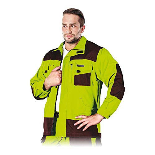 Leber&Hollman Lh-Fmn-J_Lbrs - Giacca Protettiva, Taglia S, Colore: Marrone Lime