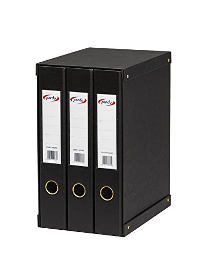 Pardo 924301 Raccoglitore Foglio, Confezione Da 3 Pezzi, Nero