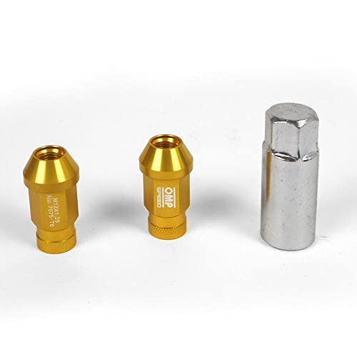 Set Tuercas Alluminio Omp 7075 Llave 19 L:40Mm M14X1.25 Amarillo