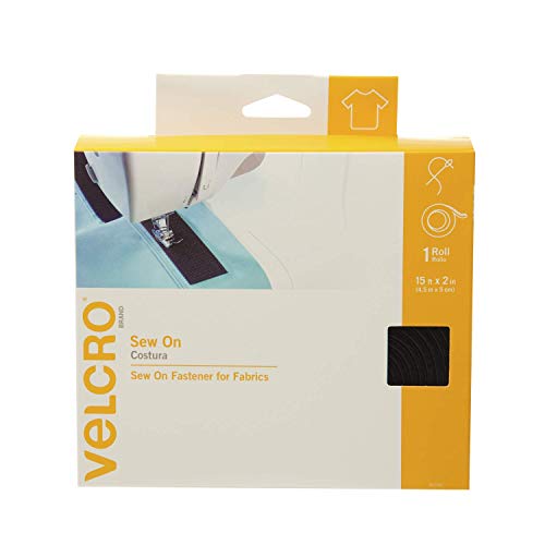 Velcro(R) Marca Fasteners Velcro(R) Marca Sew-On Tape 5,1 X 38,1 Cm, Nero