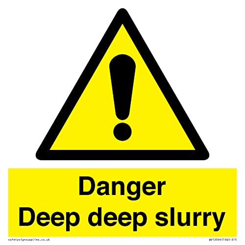 Danger Deep Slurry Sign - 150 X 150 Mm, S15