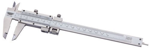 Draper 50605 Expert Vernier Caliper Con Regolazione Fine, 0 Mm-140 Mm, Blu