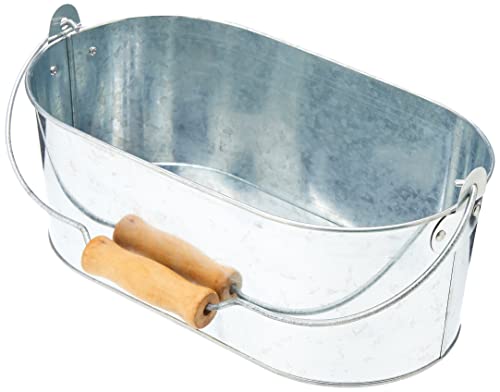 Genware Nev-Gstc2815 Contenitore Ovale In Acciaio, Da Tavola, 28 X 15,5 X 10 Cm