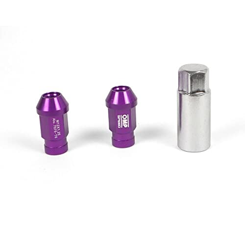 Set Tuercas Alluminio Omp 7075 Llave 19 L:40Mm M14X1.25 Violeta