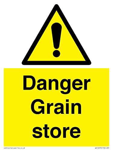 Danger Grain Store Cartello - 150 X 200 Mm, Formato A5P