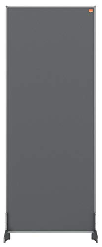 Nobo Divisorio Protettivo Da Scrivania Impression Pro, Barriera Per Il Distanziamento Sociale, Superficie In Feltro, Grigio, 400 X 1000 Mm