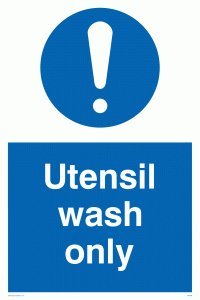 Viking Segni Mh206-A6P-3 M "Utensil Wash Only Sign, 3 Mm, In Plastica, 150 Mm Altezza X 100 Mm Larghezza