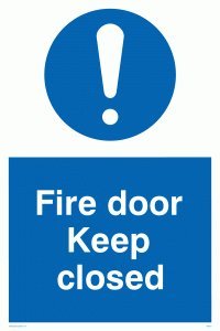 Viking Segni Mq231-A5P-3 M "Fire Door Keep Closed" Sign, 3 Mm, In Plastica, 200 Mm Altezza X 150 Mm Larghezza
