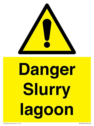 Danger Slurry Laguna Cartello - 150 X 200 Mm - A5P