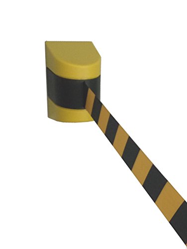 Pro²Tect Tbm-77-Y Contenitore Nastro Delimitazione, Fissaggio A Magnete, Nastro Da Estrarre: 7,4 M, Giallo