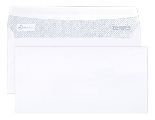 Calligraphe (Gamma Per Corrispondenza Clairefontaine) 692C - Scatola Da 500 Buste Bianche Dl-110X220Mm - Autoadesive - 80G/M²