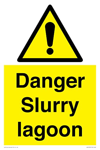 Danger Slurry Laguna Cartello - 200 X 300 Mm - A4P