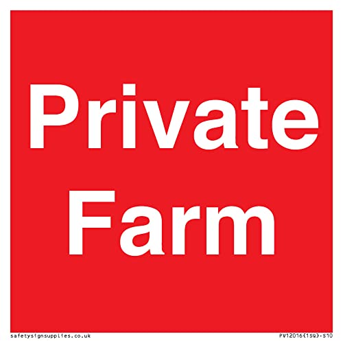 Cartello Private Farm - 100 X 100 Mm - S10