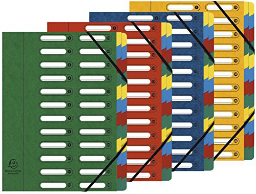 Exacompta 5324E Classificatori A Soffietto, Interno, 24X32 Cm, Multicolore
