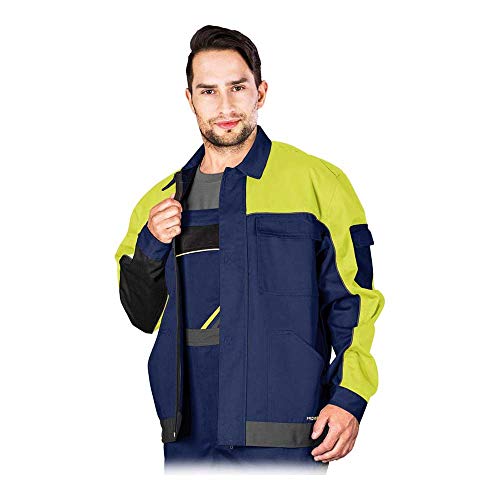 Reis Pro-J_Gysxl Pro Master, Camicetta Protettiva, Blu Navy, Giallo-Grigio, Taglia Xl